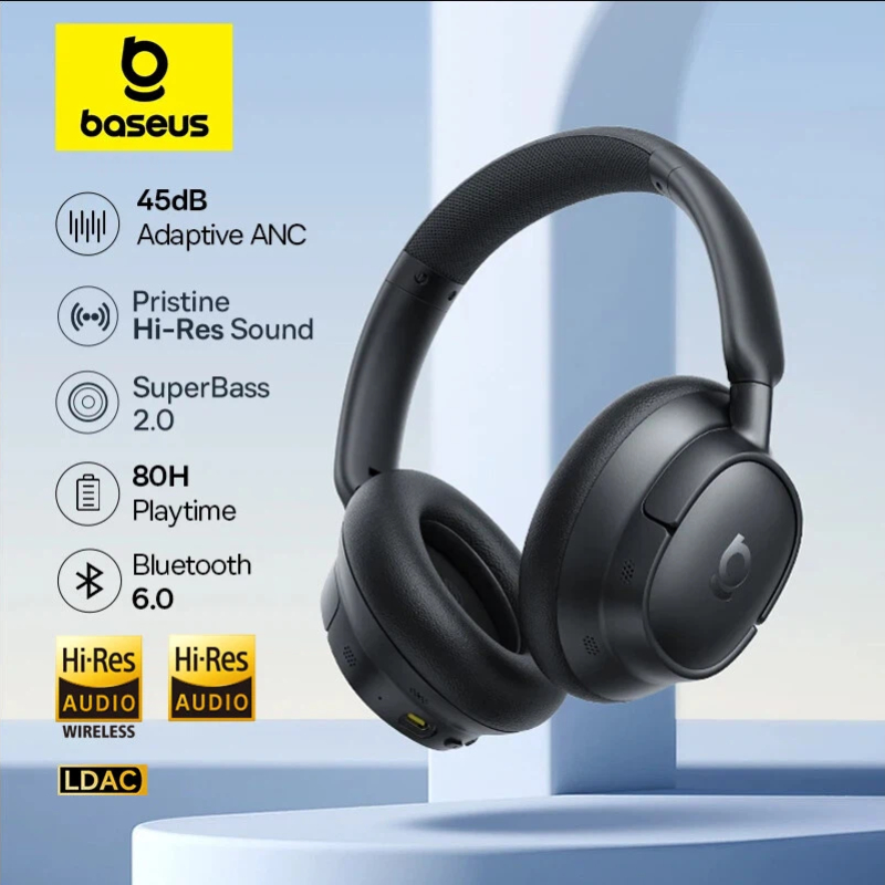 Retro Gaming Headset - Headphone Nirkabel Baseus EH10 NC ANC