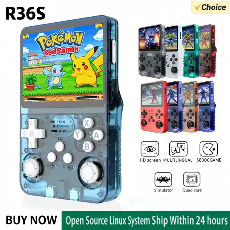 Retro Gaming Anbernic - Konsol Game Genggam R36S Sistem ARKOS