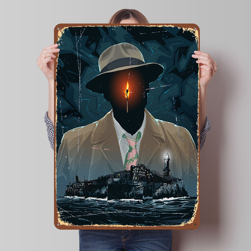 Retro Gaming Island - Poster Cetak Pulau, Seni Dinding Kustom,
