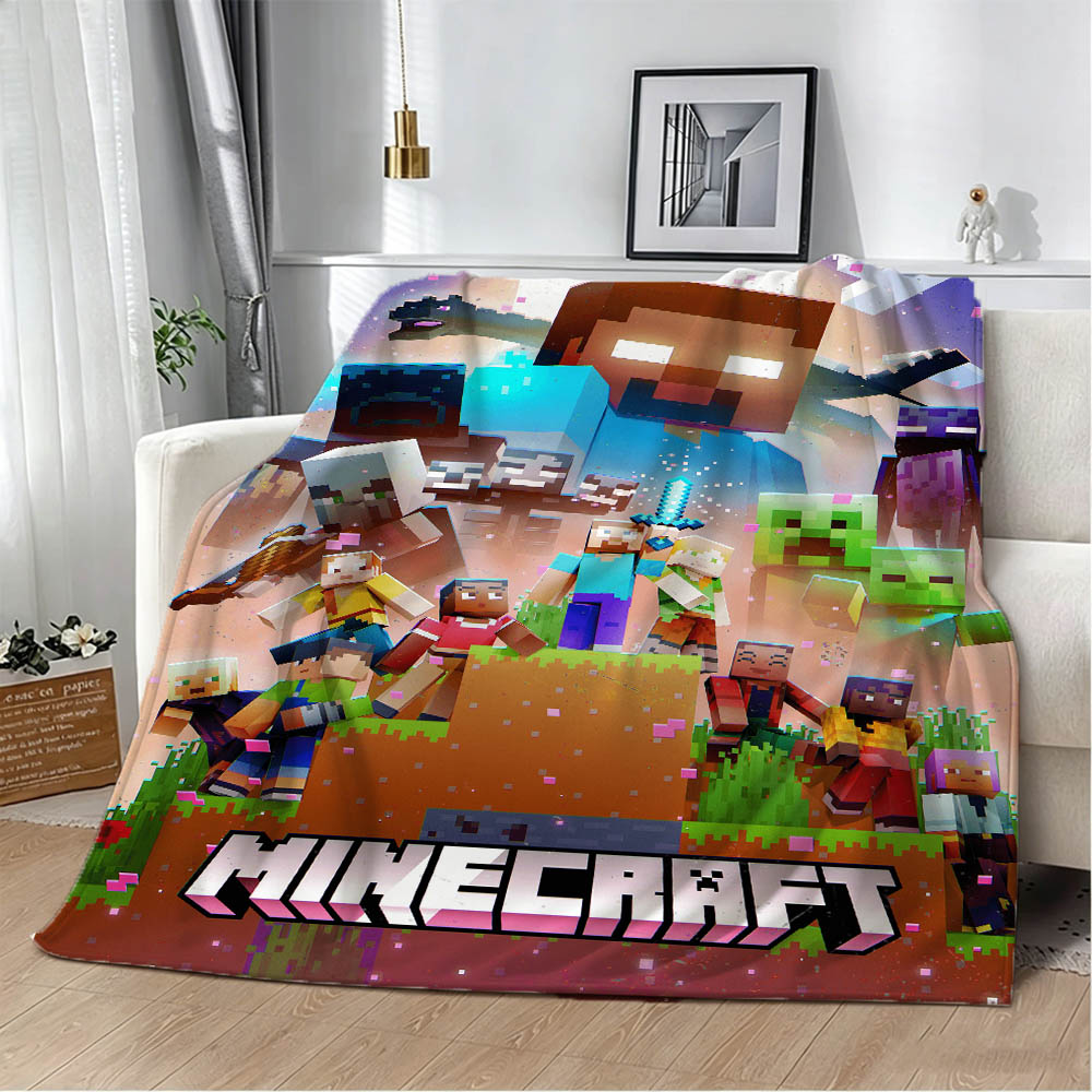 Retro Gaming Lounge - Selimut Flanel Retro Film M-Minecrafts Kartun