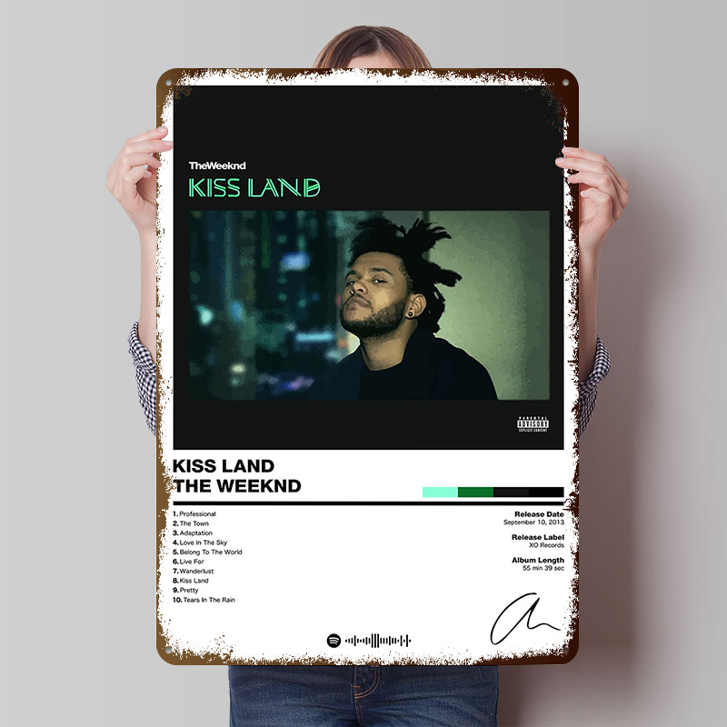 Retro Gaming Island - The Weeknd - Poster Tinplate Kiss