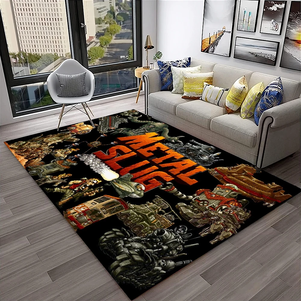 Retro Gaming Lounge - Karpet Kartun Gamer Siput Logam Permainan