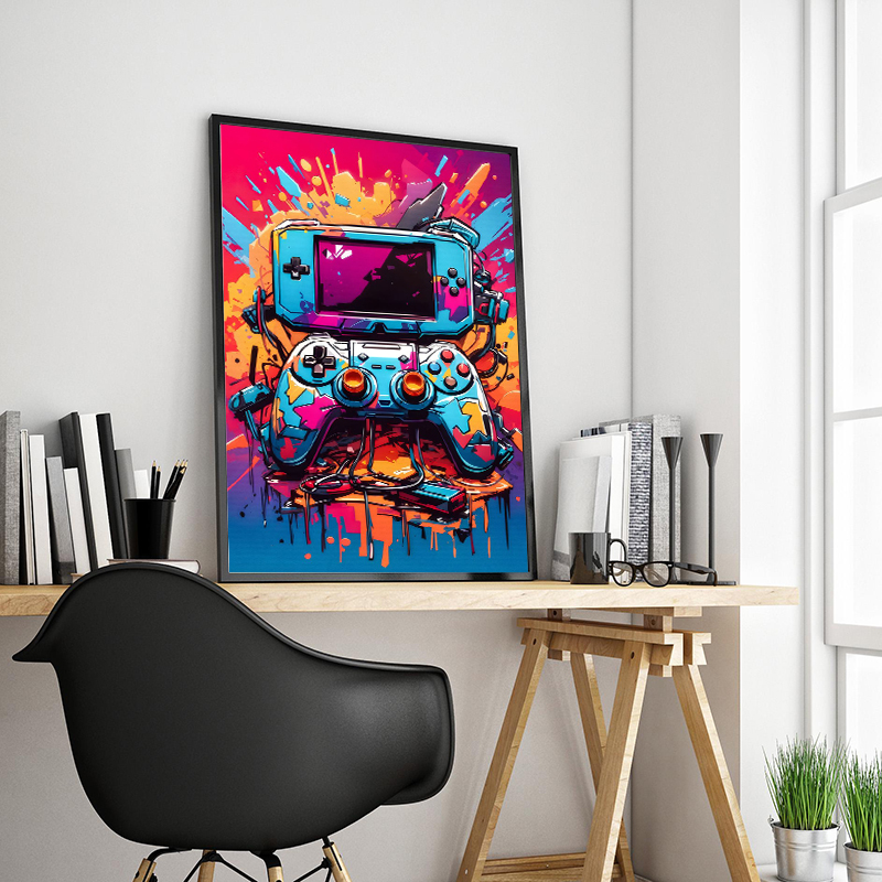 Kontroler Game Graffiti Warna- - Retro Gaming Headset ulasan dan harga