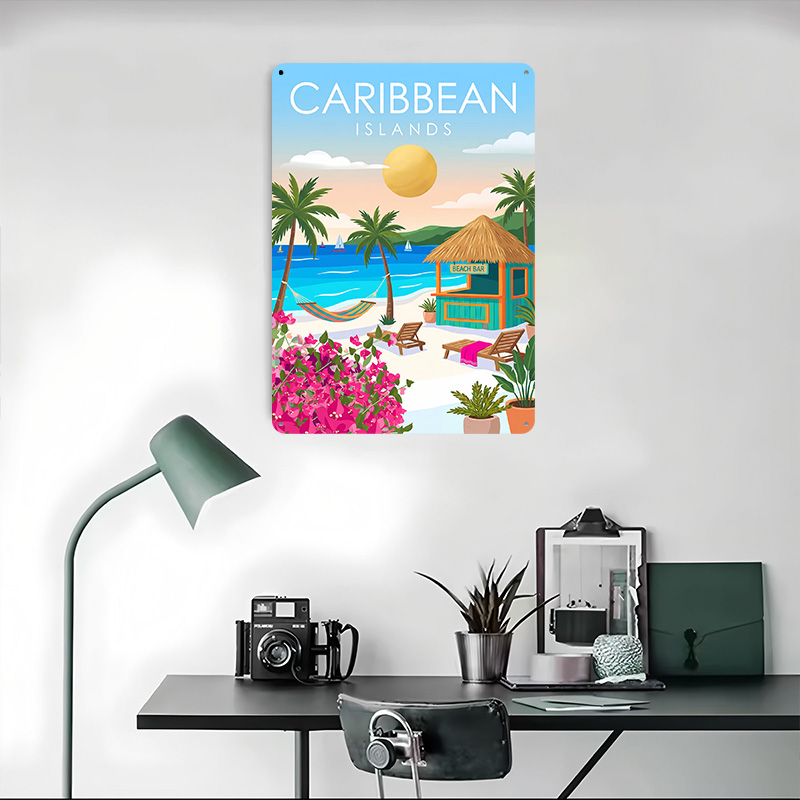 Poster Tinplate Bar Pantai Kep - Retro Gaming Island ulasan dan harga