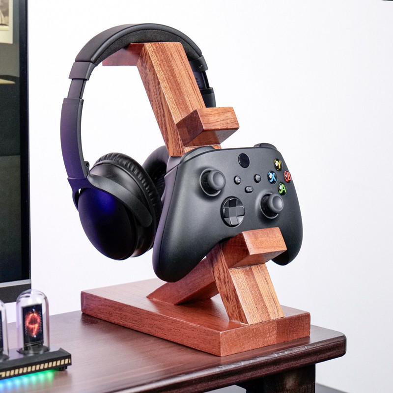 Dudukan Pengontrol Kayu Multif - Retro Gaming Headset ulasan dan harga