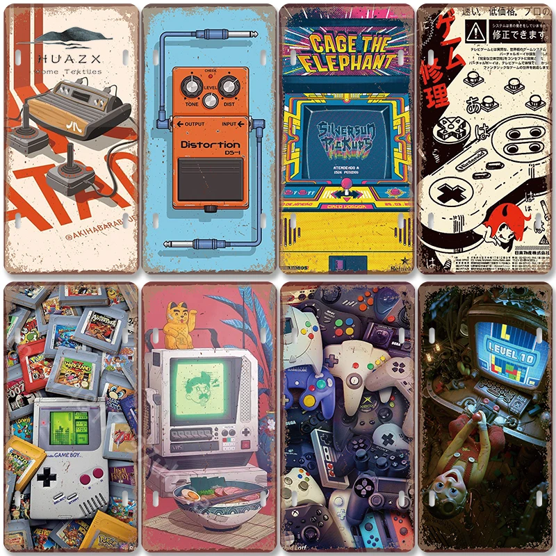 Papan Logam Vintage Bertema Ga - Retro Gaming For Tv ulasan dan harga