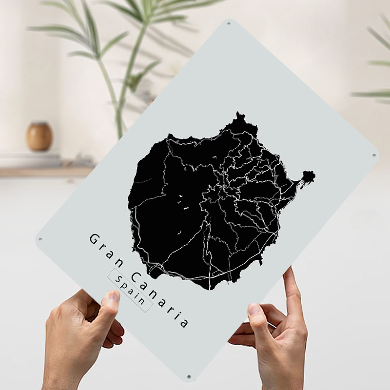 Poster Logam Peta Pulau Gran C - Retro Gaming Island ulasan dan harga