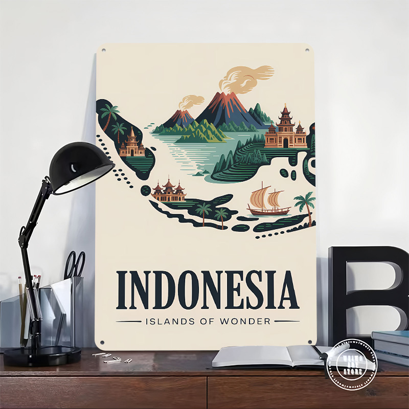 Poster Cetak Perjalanan Pulau  - Retro Gaming Island ulasan dan harga