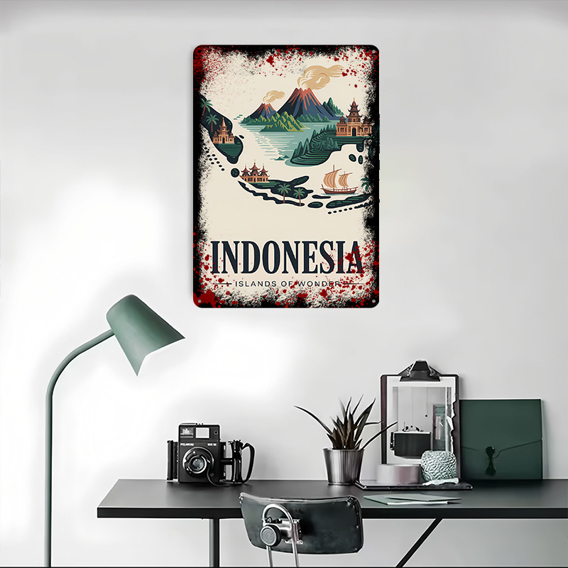Poster Cetak Perjalanan Pulau  - Retro Gaming Island ulasan dan harga