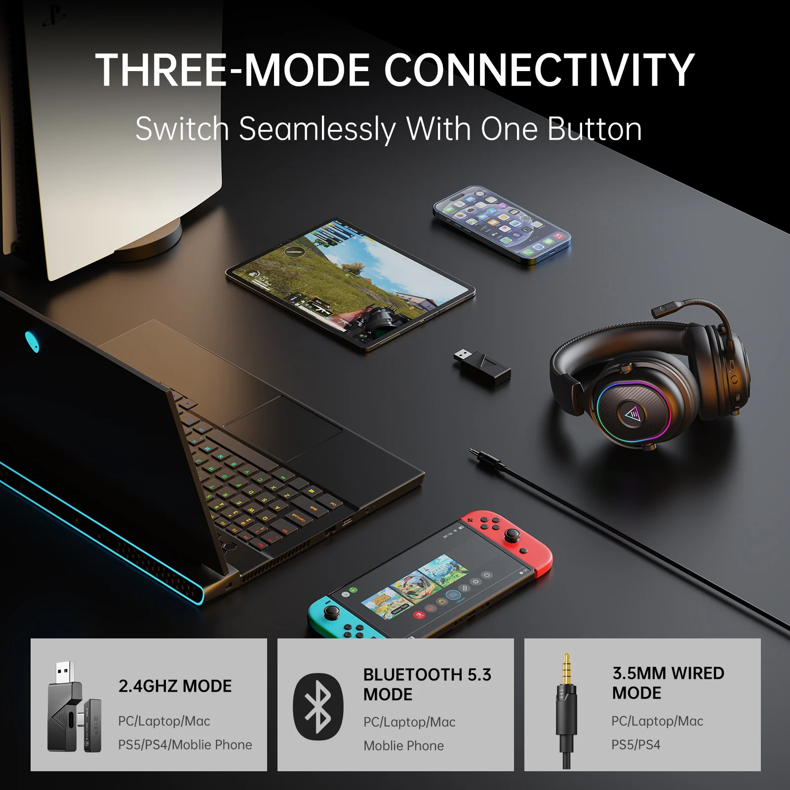 Oneodio EKSA MaKo BT Headset G - Retro Gaming Headset ulasan dan harga