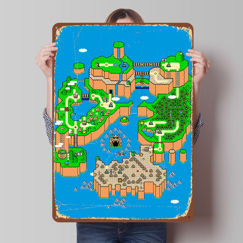 Poster Logam Dinosaur Land, Se - Retro Gaming Island ulasan dan harga
