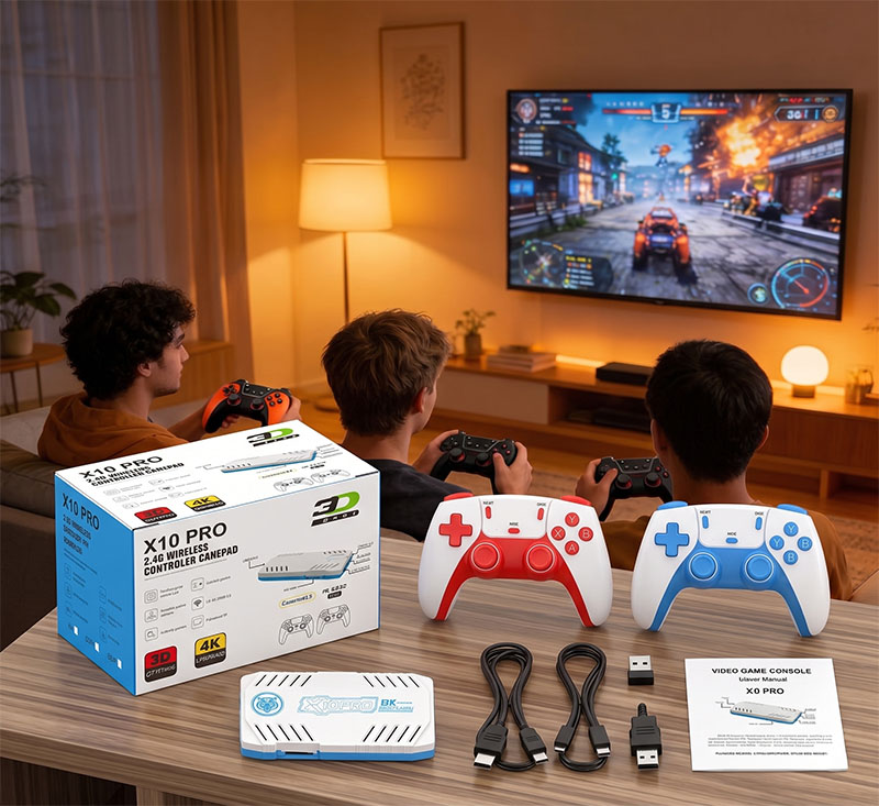 Konsol Game Genggam Retro X10  - Retro Gaming For Tv ulasan dan harga